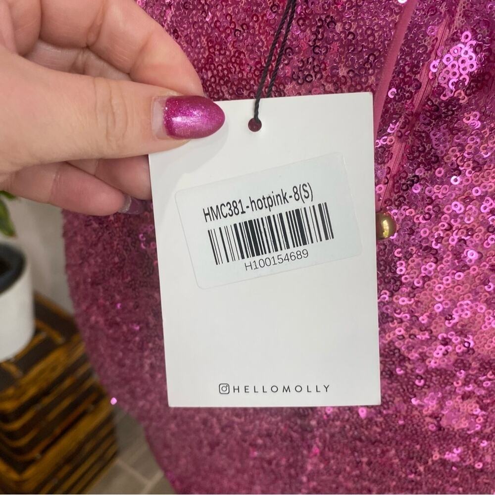 Hello Molly Glittering Pink Mini Dress - Picture 12 of 15